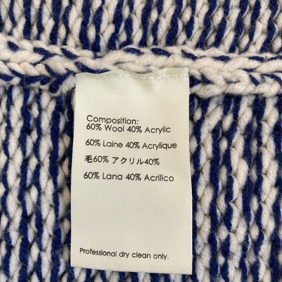 3.1 PHILLIP LIM Double Collar V-Neck Marled Yarn Wool Blend Cardigan chunky knit - Picture 13 of 16